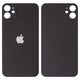 Housing Back Cover compatible with iPhone 11, (black, no need to remove the camera glass, Original (PRC), big hole)