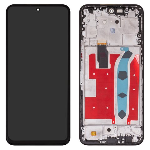 LCD compatible with Huawei Honor X8, black, with frame, High Copy, TFY LX1 TFY LX2 TFY LX3 