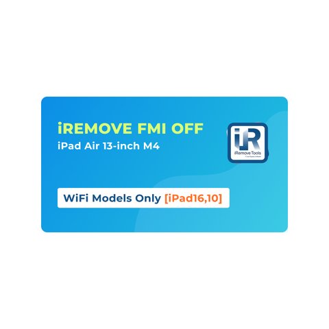 iRemove FMI OFF iPad Air 13 inch M4 WiFi Only [iPad16,10]