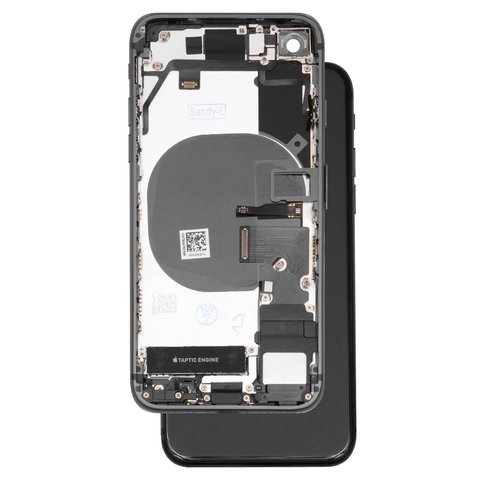 Carcasa puede usarse con Apple iPhone 8, negro, juego completo, con cable flex