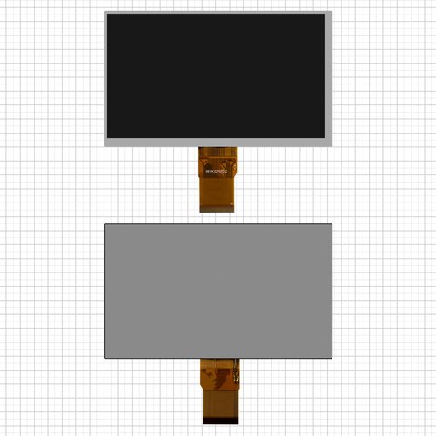 Pantalla LCD puede usarse con China Tablet PC 7", 50 pin, sin marco, шлейф 40мм, #MFPC070002 BF60907001RXD