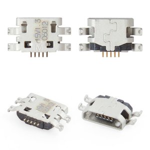 Conector de carga puede usarse con Microsoft Nokia  435 Lumia, 5 pin, micro USB tipo B