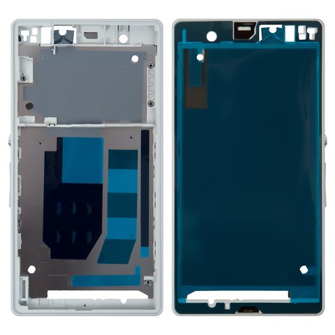 Marco de pantalla puede usarse con Sony C6602 L36h Xperia Z, C6603 L36i Xperia Z, C6606 L36a Xperia Z, blanco
