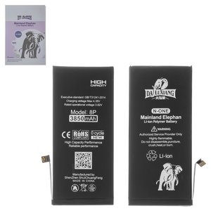 Batería Da Luxiang puede usarse con Apple iPhone 8 Plus, Li ion, 3.82 V, 3850 mAh, mayor capacidad, original IC