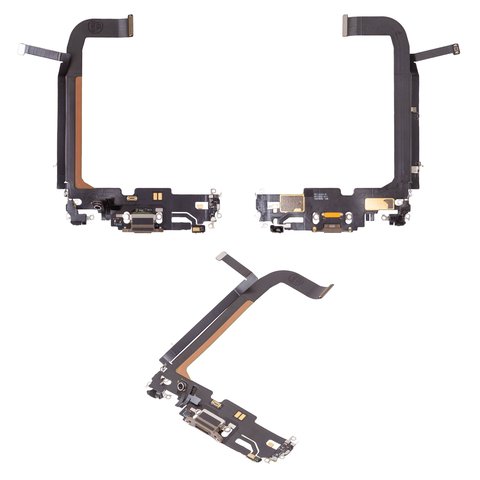 Cable flex puede usarse con iPhone 13 Pro Max, del conector de carga, dorado, con micrófono, con componentes, Original PRC , Lightning