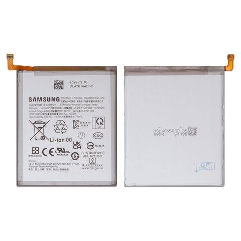 Batería EB BA546ABY puede usarse con Samsung A346 Galaxy A34 5G, A546 Galaxy A54 5G, Li ion, 3.88 V, 5000 mAh, Original PRC 