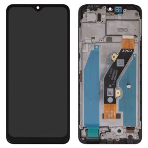 Pantalla LCD puede usarse con Tecno Spark 10C, negro, con marco, Original PRC , KI5K, KI5M