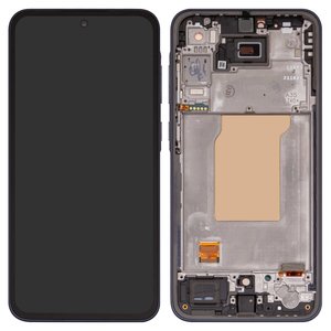 Pantalla LCD puede usarse con Samsung A356 Galaxy A35 5G, azul, con marco, original vidrio reemplazado , navy