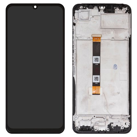 Pantalla LCD puede usarse con Realme C51, negro, con marco, High Copy