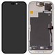 Pantalla LCD puede usarse con iPhone 15 Pro, negro, con marco, HC, sin error, (OLED), DD-OLED OEM soft, 120Hz, diagnosable