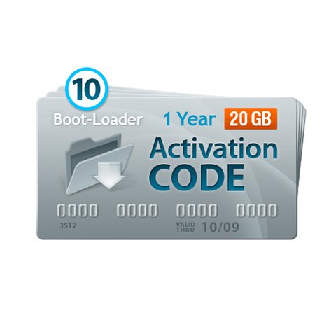 Активационный код Boot Loader v2.0 1 год, 10+1 кодов x 20+3 ГБ 