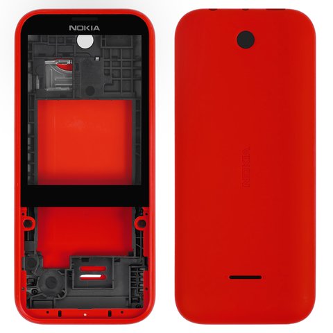 Корпус для Nokia 225 Dual Sim, червоний
