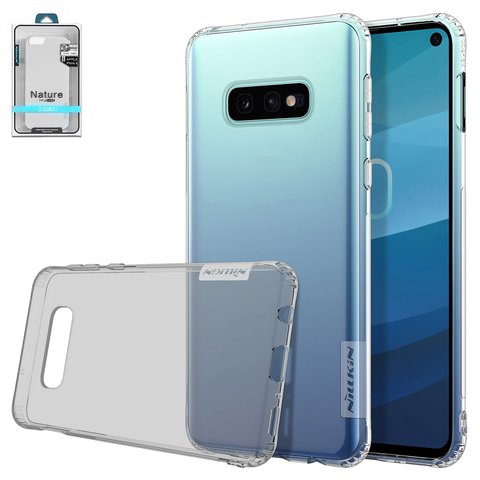 Чехол Nillkin Nature TPU Case для Samsung G970 Galaxy S10e, серый, прозрачный, Ultra Slim, силикон, #6902048171411