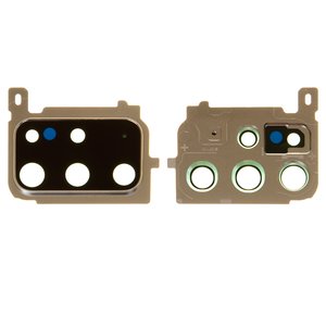 Скло камери для Samsung G985 Galaxy S20 Plus, біле, з рамкою, cloud white