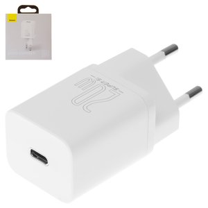 Мережевий зарядний пристрій Baseus Super Si, 20 Вт, Quick Charge, білий, 1 порт, #CCSUP B02