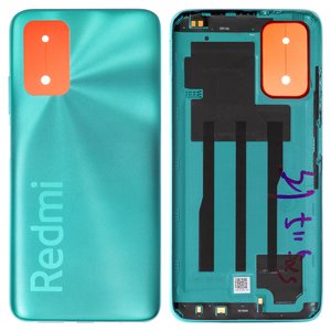 Задня панель корпуса для Xiaomi Redmi 9T, зелена, ocean Green, J19S, M2010J19SG, M2010J19SY