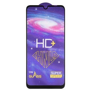 Защитное стекло All Spares для Xiaomi Redmi Note 7, 0,33 мм 9H, совместимо с чехлом, Full Glue, черный, cлой клея нанесен по всей поверхности, HD+