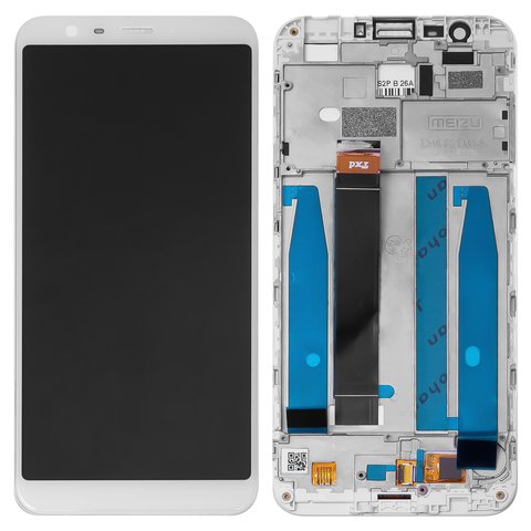 Дисплей для Meizu M8c, белый, с рамкой, High Copy, M810H
