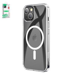 Чехол Hoco Magnetic airbag series для iPhone 15 Plus, ударопрочный, прозрачный, магнитный, пластик, MagSafe, #6942007605472