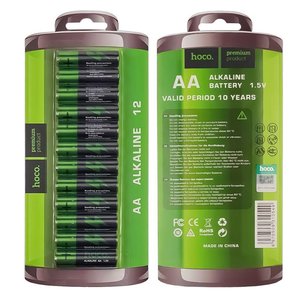 Батарейка Hoco Alkaline AA LR6, 1,5 B, 12 шт.