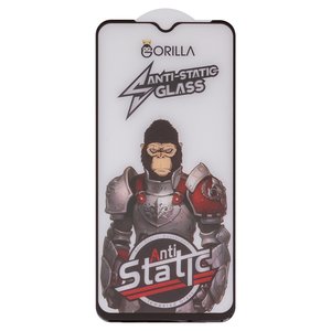 Защитное стекло для Samsung A022F Galaxy A02, A025F DS Galaxy A02s, A032 Galaxy A03 Core, A037 Galaxy A03s, A125F Galaxy A12, A207 Galaxy A20s, M025 Galaxy M02s, M127 Galaxy M12, совместимо с чехлом, Full Glue, Anti Static, черный, gorilla