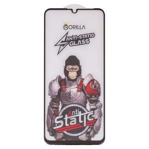 Захисне скло для Samsung A055 Galaxy A05, A057 Galaxy A05s, сумісне з чохлом, Full Glue, Anti Static, чорний, gorilla