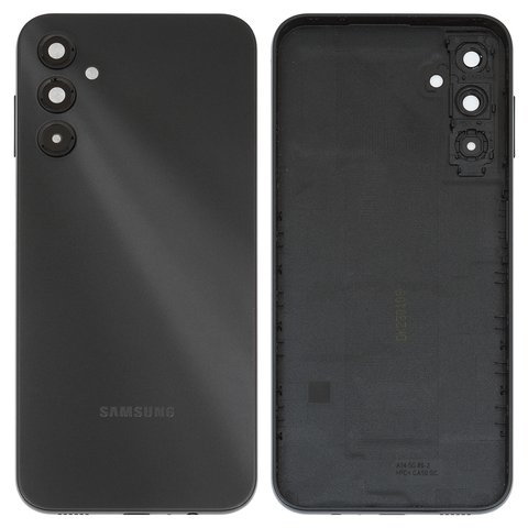 Задня панель корпуса для Samsung A146 Galaxy A14 5G, чорна, із склом камери