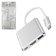 Адаптер Type C HDMI + USB3.0 + Type C, конвертер, білий, hub