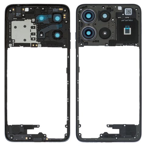 Середня частина корпусу для Motorola Moto G15, чорна