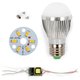 Juego de piezas para armar lámpara LED SQ-Q01 5730 3 W (luz blanca cálida, E27)